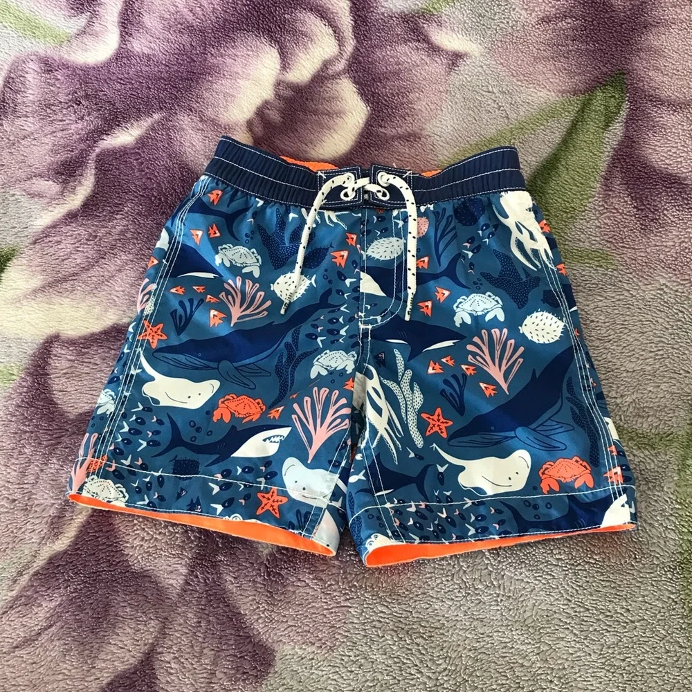 Baby Gap Ocean Life Print Swimming Trunks